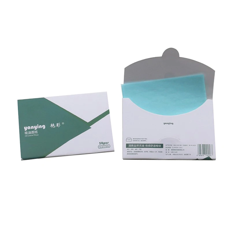 50pcs/Box New Facial Oil Blotting Sheets Oil Absorbing Papers Oil