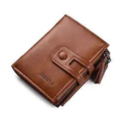 Новый роскошный кожаный кошелек бумажник Hasp для отдыха Для мужчин уменьшают кожаные мини-кошелек случае кошелек для кредитных карт