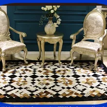 Модный художественный ковер Натуральная Воловья кожа покрывало уличное на траву