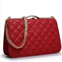 2017 alibaba expreso guangzhou venta caliente de alta calidad de cuero de las mujeres famosas marcas de lujo diseñador bolso de cadena envío gratis
