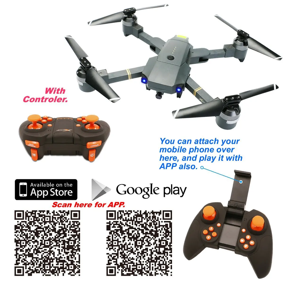 EBOYU XT 1 Радиоуправляемый Дрон 2 4 ГГц 4CH WIFI FPV 1080P HD камера складной квадрокоптер с