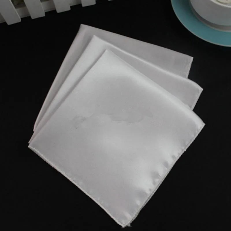 50White 12&quot Square Satin Dinner Napkins or Handkerchiefs Wedding Party Colors Favor Table Serviettes | Дом и сад