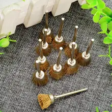 Outils rotatifs Dremel, broyeur de coupelle en fil de laiton, brosse adaptée à l'outil rotatif Dremel, accessoire de polissage et de polissage 15mm 10 pièces