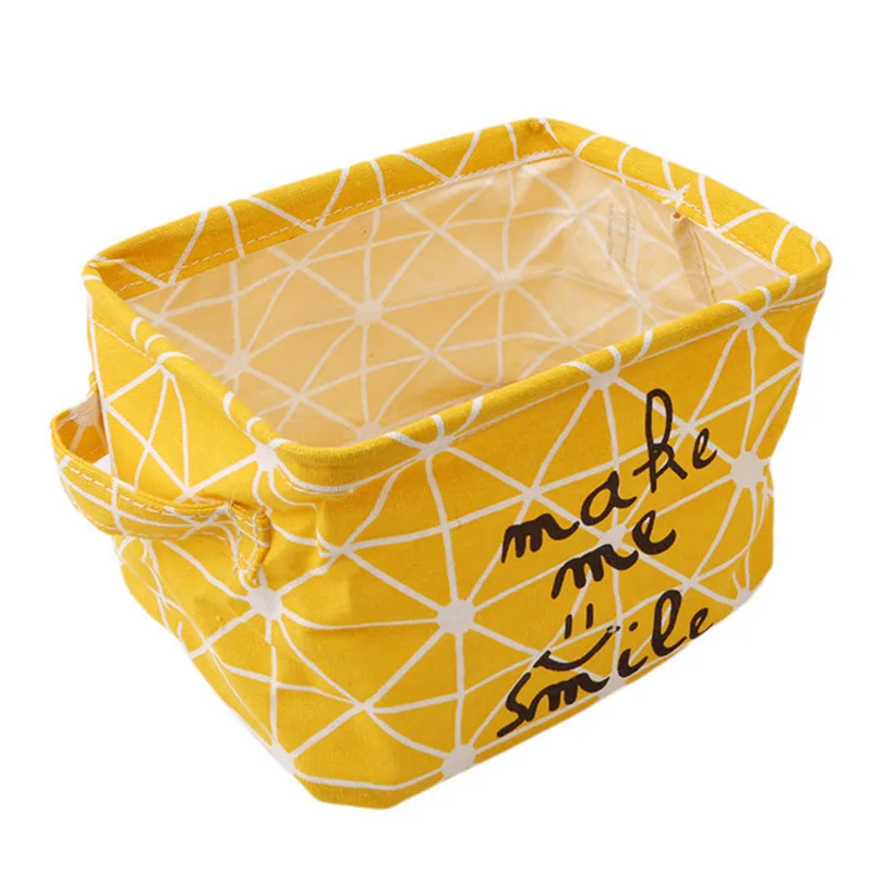 

1Pc Creative Storage Basket Sundries Cloth Storage Box Underwear Cosmetic Organizer Jewelry Stationery Container Home Tools