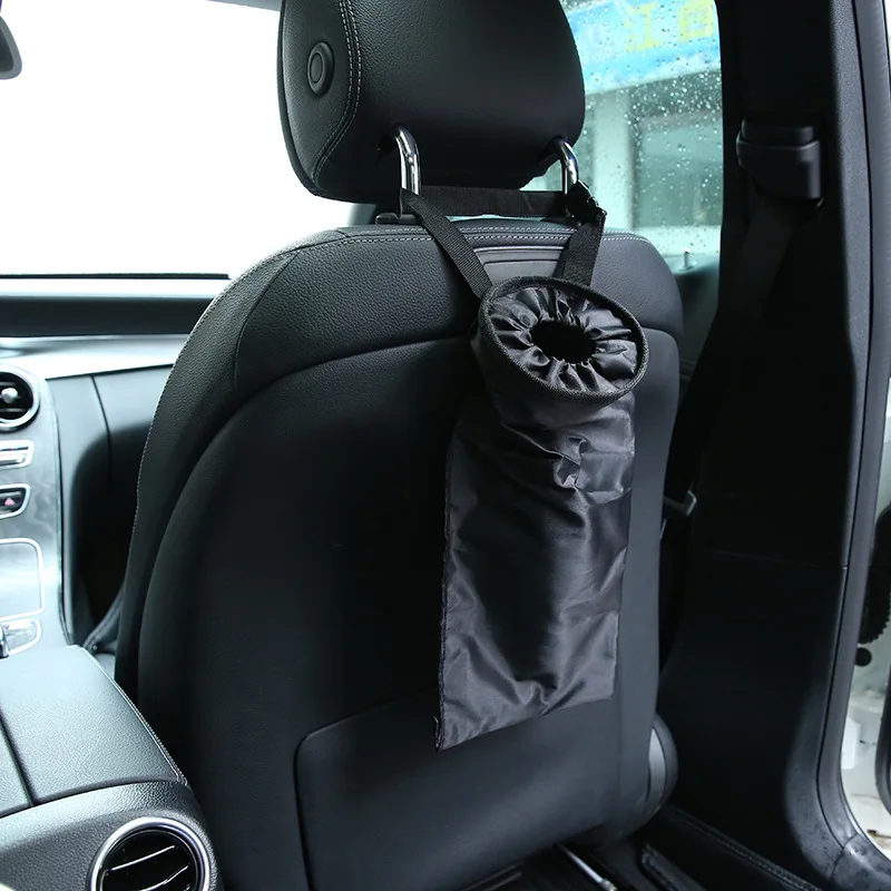 Papelera de coche multifunción para colgar en el coche, asiento delantero,  asiento trasero, consola de piso con tapa, cubo de basura (color: D)