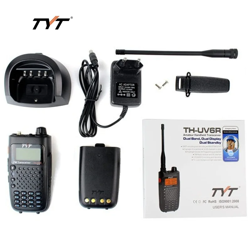 TYT TH-UV6R ham Walkie Talkie Двухдиапазонная 136-174 МГц и 400-480 МГц двойной дисплей двойной режим ожидания и антенна с высоким коэффициентом усиления