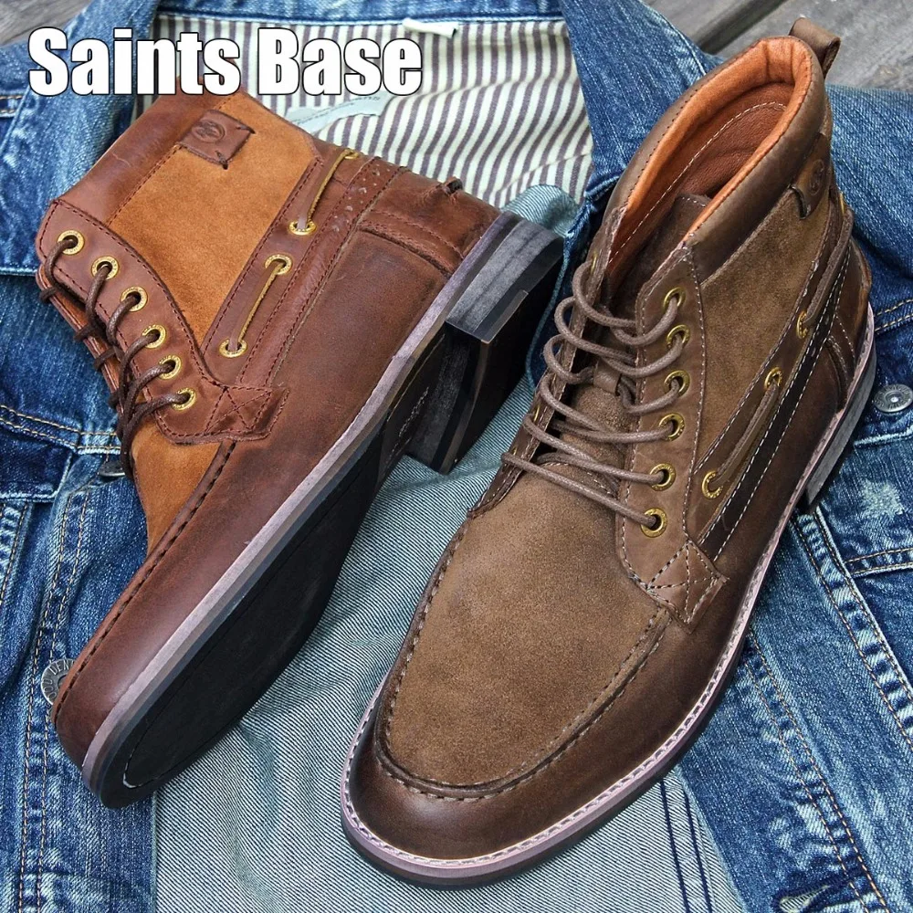 Fall 2016 Europe and casual men's leather boots high shoes leather boots in England the farmer