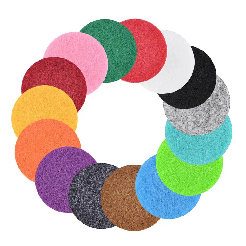 

Big promotional offer! ! ! 10PCS / batch pad color felt pad for 30mm perfume Locket essential oil diffuser accessories