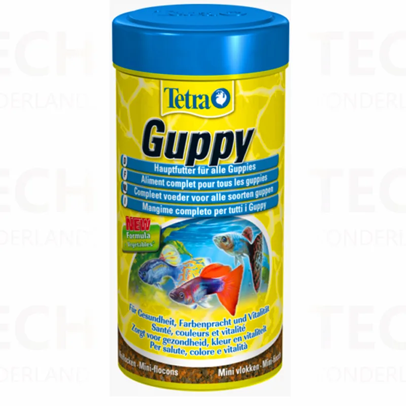 

Tetra Guppy Fish Food Miniature Flakes Style Top Quality Made in Germany 30g/75g