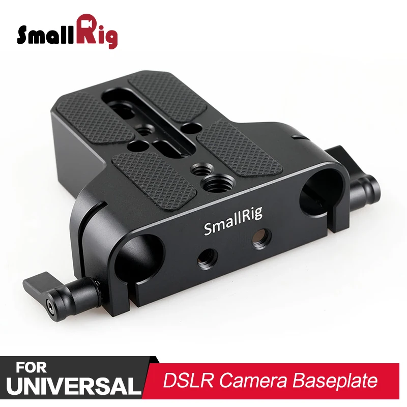 Comprar Placa base Universal para cámara SmallRig DSLR con doble abrazadera de varilla de 15mm para Sony FS7 A7 serieso para Follow Focus 1674