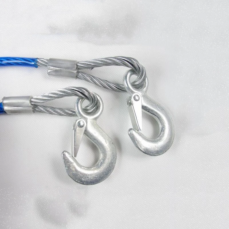 4 M 5 طن سيارة حبل للسحب حزام سيارة التصميم الاصطناعية ونش كابل مخشن سلك حبل شاحنة مقطورة حبل SUV سريعة الإفراج هوك