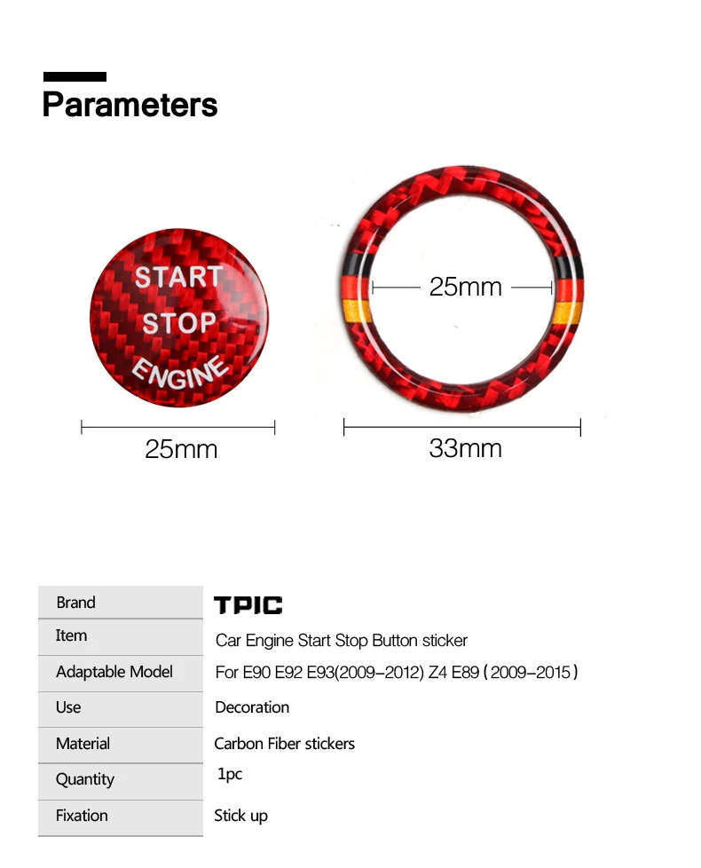 Для BMW E90 E92 E93 Z4 E89 автомобильный Стайлинг интерьер из углеродного волокна двигатель старт стоп зажигание отделка наклейка украшение с кольцом для ключей крышка