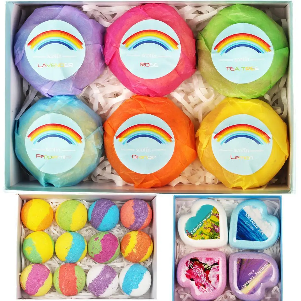 

Bath Bombs Gift Set Moisturizing Essential Oil Round SPA Relax Tool Used to enhance your bath time experience.