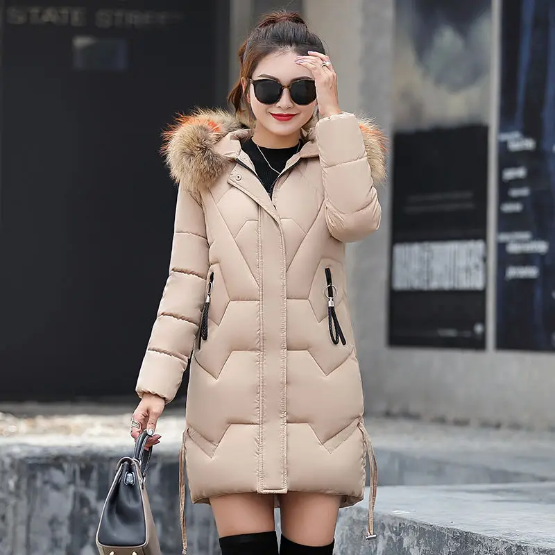 Avec kaki Hiver Et Vestes bourgogne Chaud Couleurs Manteaux Outwear Un Pour De Ouatée Capot Parkas Col Fourrure Femmes Grand Faux camel 2018 rouge 6 Noir blanc q71wSdnEx