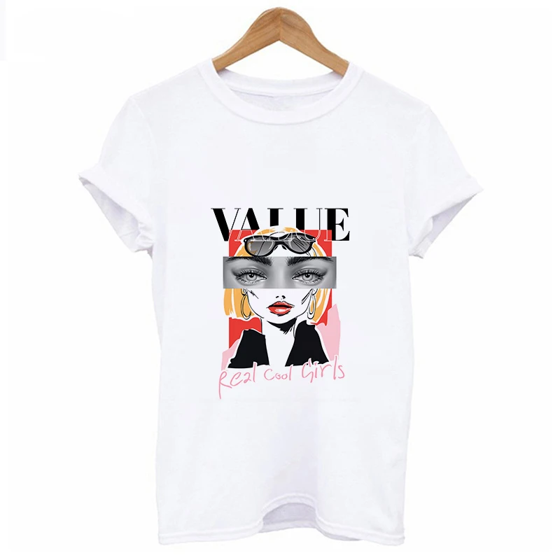 Новая летняя футболка женская модная футболка с принтом Harajuku женская футболка эстетика футболка хипстер тонкая секция Топы футболка одежда - Цвет: YH-1341