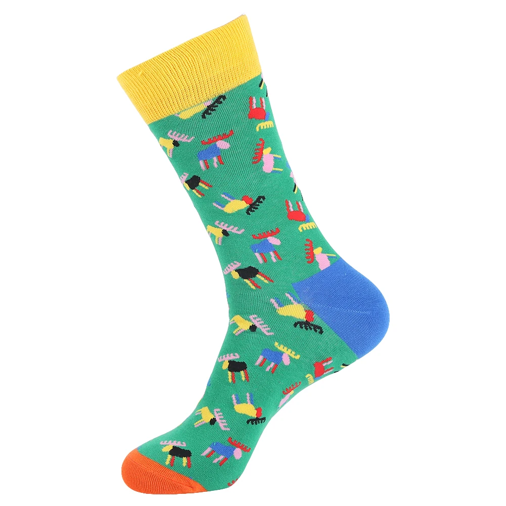 YEADU, мужские носки, Harajuku, хип-хоп, веселые, новинка, крутая мода, Popsoket, клубника, собака, Цветочные носки для мужчин, рождественский подарок - Цвет: b272