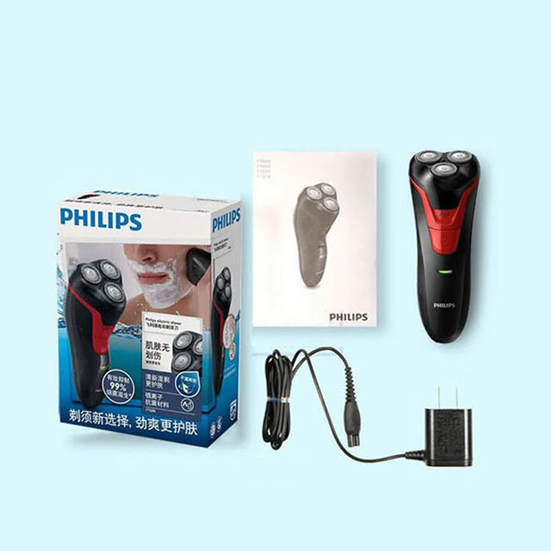 Оригинальная Электробритва Philips FT688 с 3D плавающими головками перезаряжаемая вращающаяся Ni-MH батарея моющаяся электрическая бритва