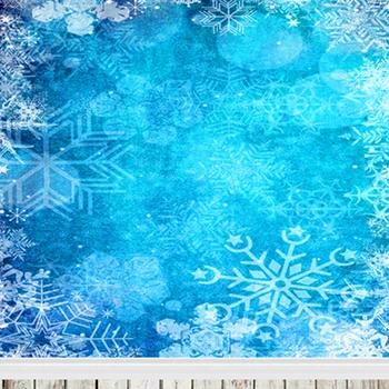 

Blue Backdrops with White Snowflakes Cold Winter Photography Backgrounds 150cm*200cm fondos para la foto de estudio