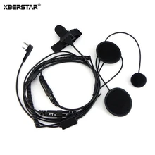 2 PIN Helmet Motorcycle Race Headset Headphone Earpiece For Kenwood Baofeng UV-5r gt-3 gt-3tp Ham Walkie Talkie Two Way Radio