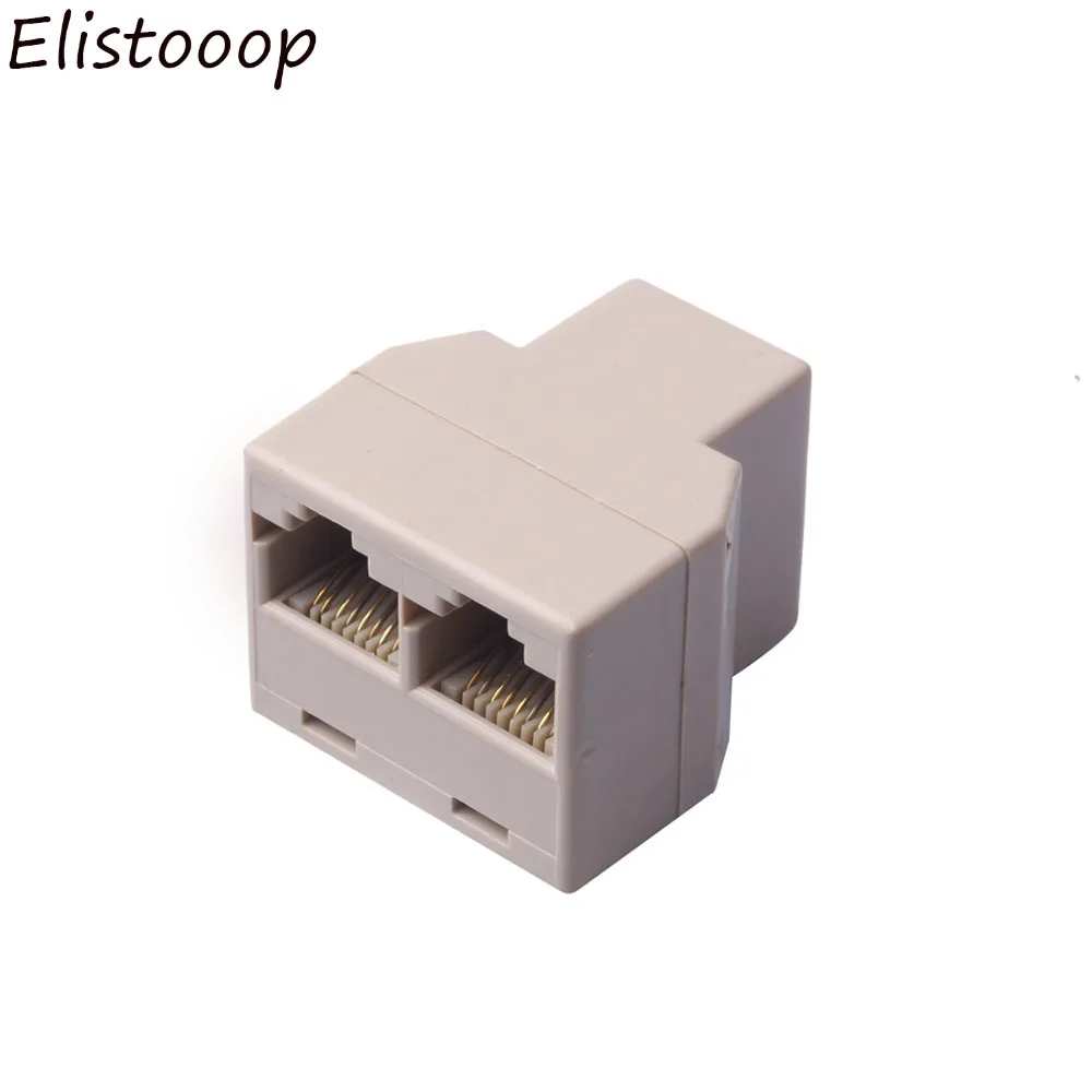 Elistooop 3 шт./лот Соединительный адаптер от 1 до 2 каналов сетевой Ethernet Кабель LAN RJ45