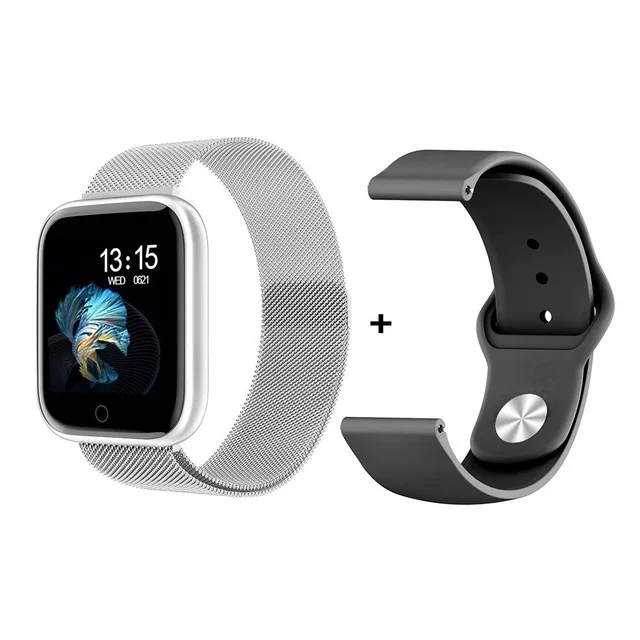 Vwar спортивные Смарт-часы с монитором сердечного ритма фитнес-Браслет Водонепроницаемый Bluetooth P68 P70 умные часы для IOS Android iphone apple - Цвет: addSilica Gel Silver