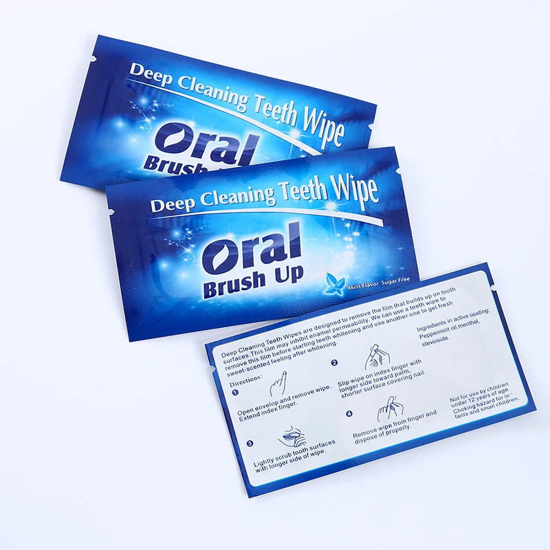 Чистящие салфетки для полости рта, OEM, стоматологические отбеливающие салфетки для отбеливания зубов, 100 шт., инструменты для отбеливания зубов