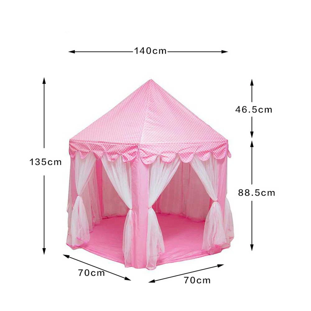 Розовая детская палатка принцессы, игрушечный мяч, бассейн, портативный замок для девочек, игровой домик, детский маленький домик, складной детский пляжный тент