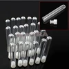 10 Pcs Clear Plastic Test Tube With Cap 12x100mm U-shaped Bottom Long Transparent Test Tube Lab Supplies ► Photo 3/6