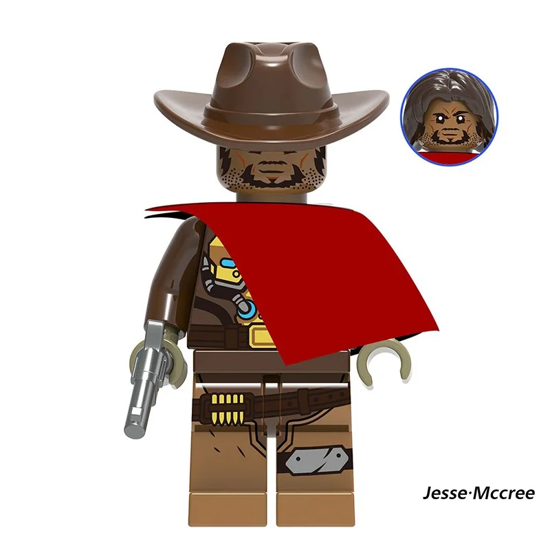 Строительные блоки Legoed OWN minifiged Winston D.Va Jesse.Mccree Reaper Soldier 76 симада хензо детские