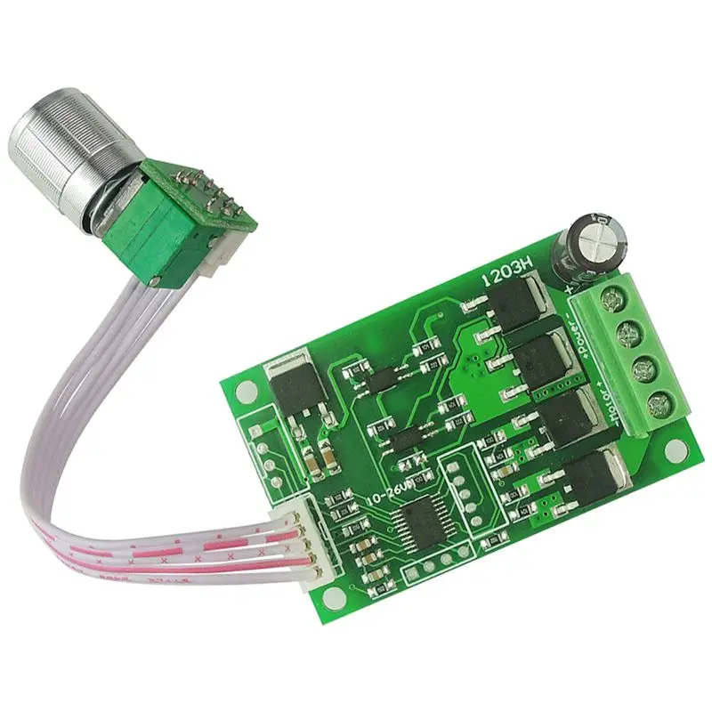 

DC 12V - 24V 3A MAX DC Motor Speed Controller Governor Controller With knob Switch Fully Automatic Reverse Adjustable Control
