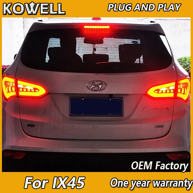 KOWELL стайлинга автомобилей для Hyundai IX45 хвост светильник s нового Santa Fe 2013 задний DRL +