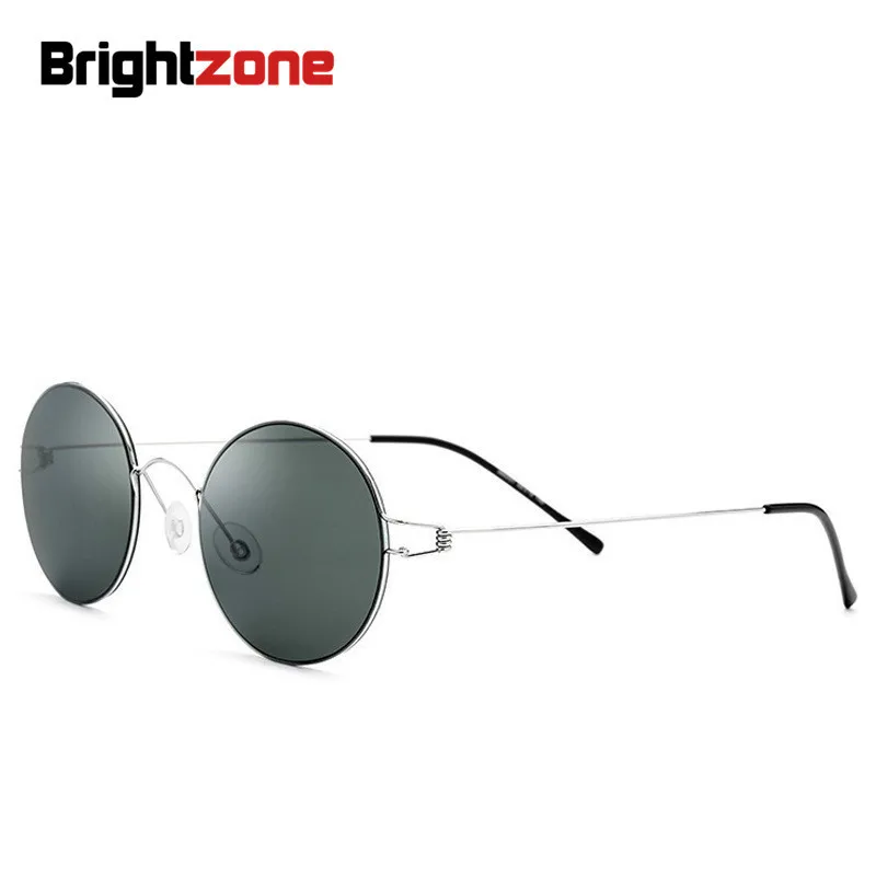 

Brightzone Light-weight Italy Design Newest Rimless Fishing Man round Sunglasses men polarized women Driving sun Glasses oculos