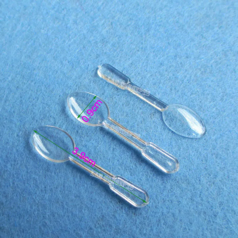 0.1g plastic measuring scoop small transparent spoon 16