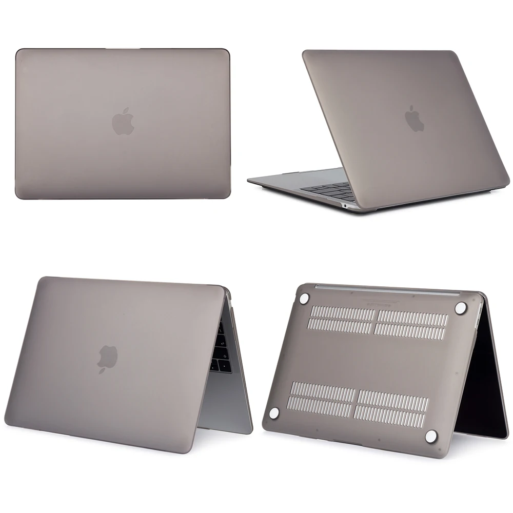 Чехол для ноутбука Apple MacBook Touch ID A1932, Air 13 Pro retina 11 12 13 15 для mac book Pro 13,3 15,4 Touch Bar+ чехол для клавиатуры - Цвет: Matte Gray
