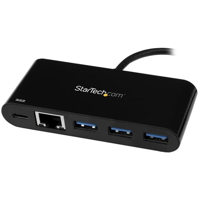 

StarTech.com Adaptador Multipuertos USB-C de Red Ethernet con Hub de 3 Puertos USB 3.0 y Entrega de Potencia, Alambrico, USB, Et
