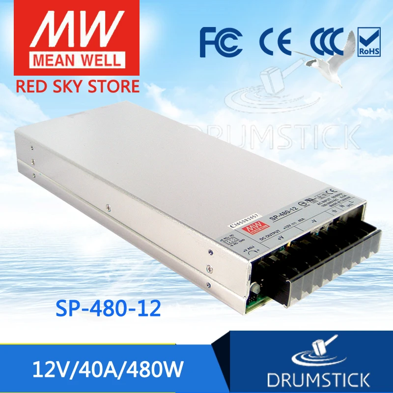 Redsky1 Selling Hot! MEAN WELL original SP-480-12 12V 40A meanwell SP-480 12V 480W Single Output with PFC Function Power Supply