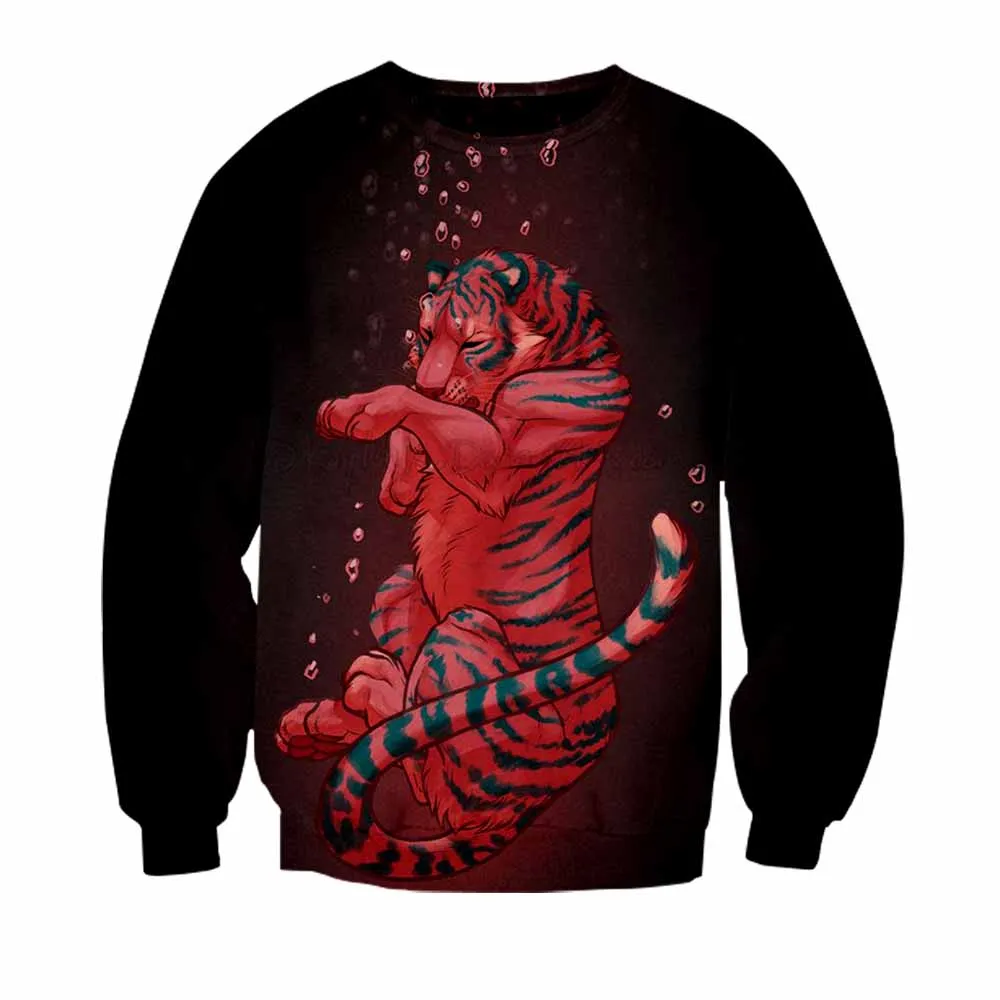 Wolf Tiger Wolf Speirit Mens Hoodie Sweatshirts Hip Hop streetwear personality oversized Tracksuits Spring men Kids Sweatshirt