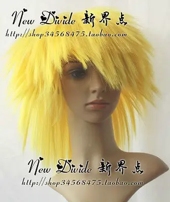 New Short Yellow Cosplay Party Wigs&gt&gt&gt FREE SHIPPING Cheap sale dancing party cosplays |