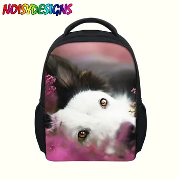 

New 3D Bags for Girls/Boys bagpack kids Puppy Border Collie School Bags for student School knapsack Baby bags mochilas escolares