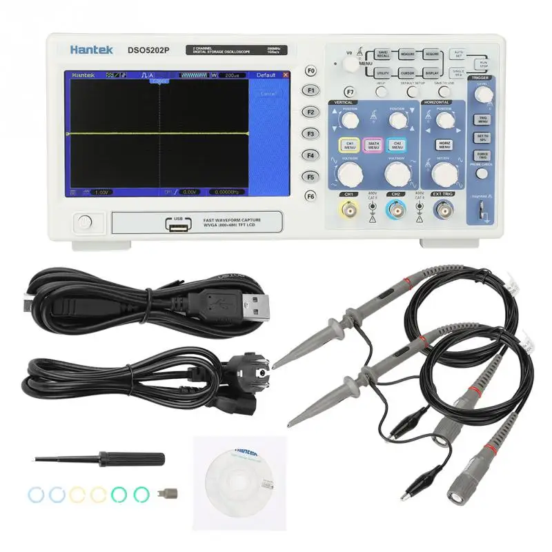 Hantek AC110 240V DSO5202P Digital Storage Oscilloscope 200MHz
