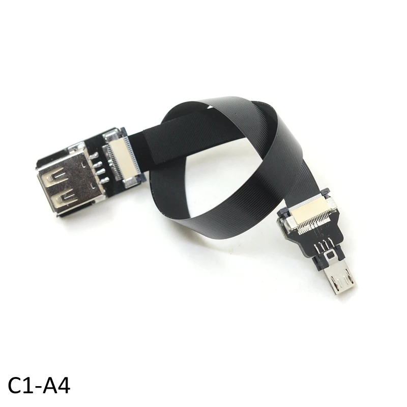 FPV монитор Стандартный usb type-C Супер Плоский гибкий FPC зарядный кабель USB 2,0 Женский USB-C Micro USB ленточный OTG кабель AV выход