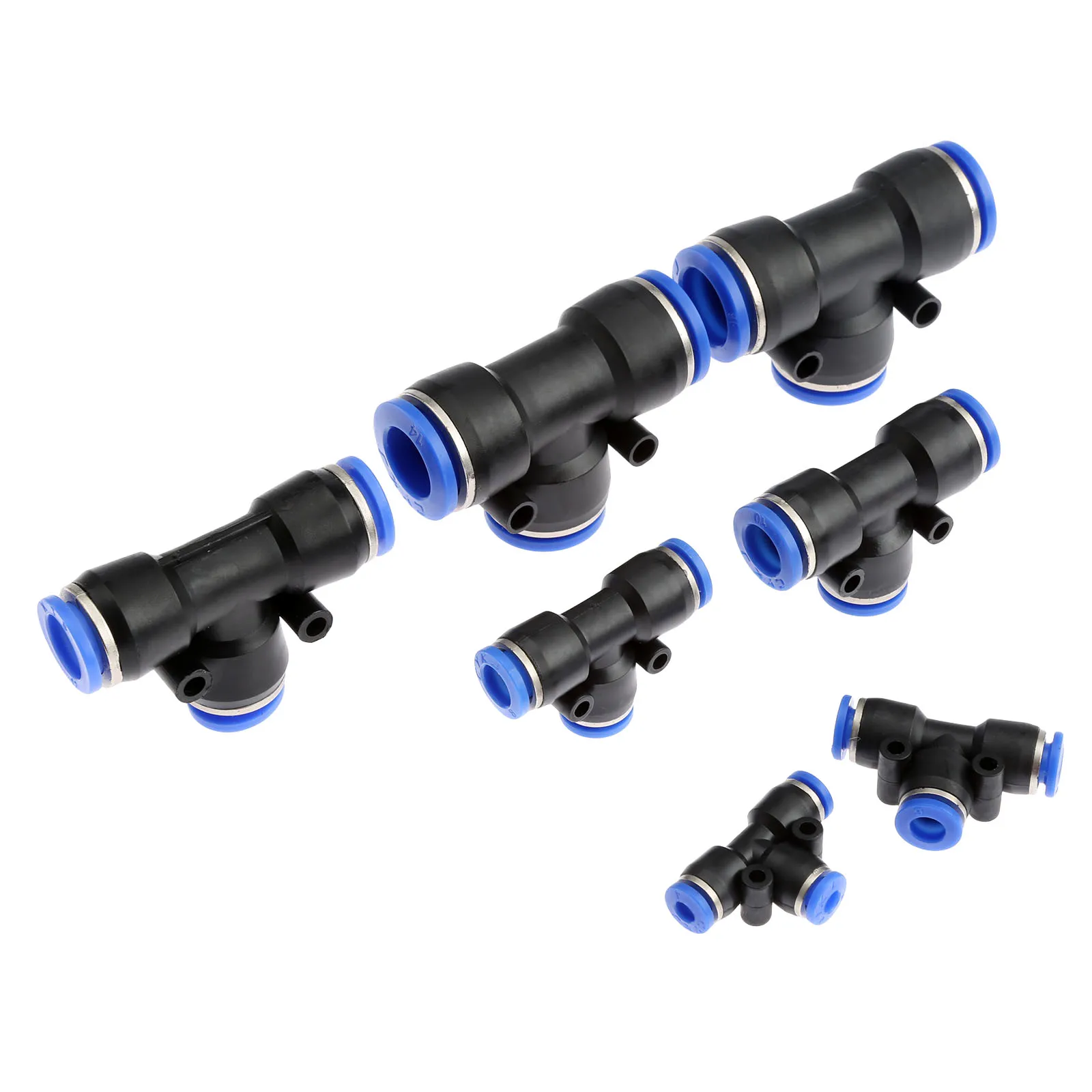 

1Pc T-junction Pneumatic Fittings Air 3 Way Quick Joint Fitting Connector Plastic Pneumatic Part PE4/6/8/10/12/14/16mm Tube Hose