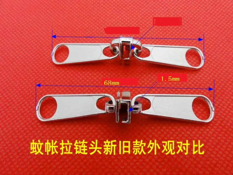 two pulls 5 double pulls plating zipper sliders silver two sides zip