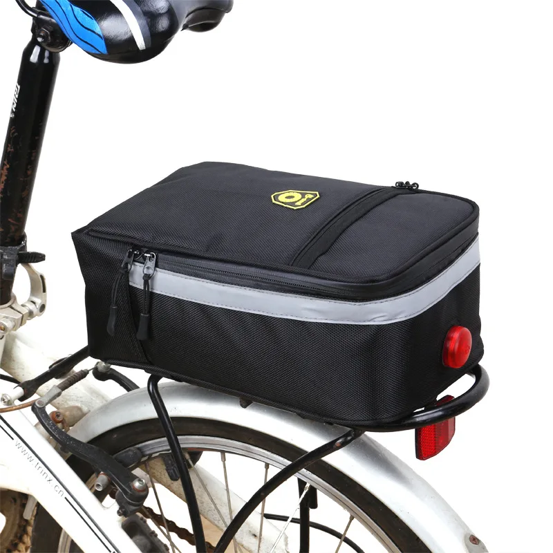 Flash Deal Bicycle Motorcycle Folding Rear Bags With Tail Light 4.5L Capacity Waterproof Back Seat Pouch Bag Riding Electric Car Tail Bags 26