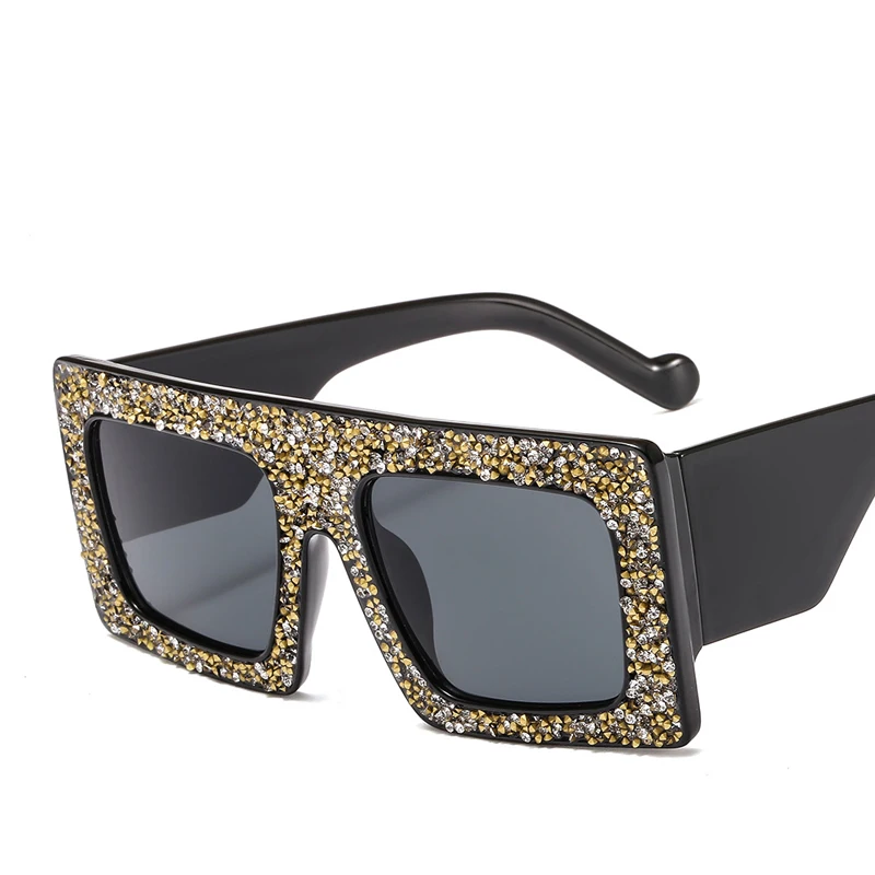 PAWXFB 2019 Famous Celebrity Diamond Oversized Men Women Sunglasses Fashion Square Sun Glasses Lunettes de soleil 400UV PAWXFB 2019 Famous Celebrity Diamond Oversized Men Women Sunglasses Fashion Square Sun Glasses Lunettes de soleil 400UV