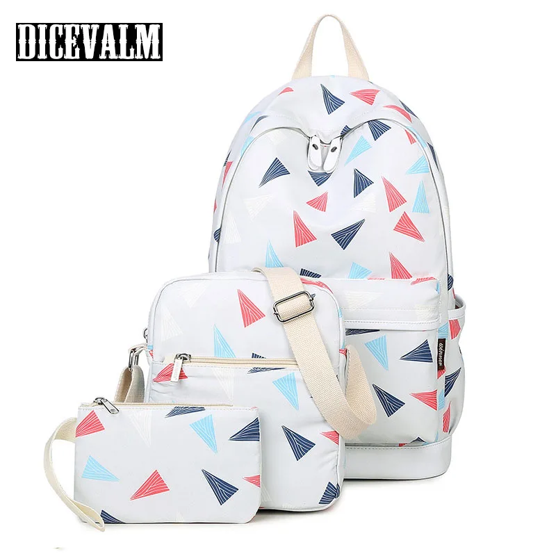 

DICEVALL Women Backpack Female 2018 Printed Shoulder Bags High Quality School Bags For Teenage Girls Student Bags Mochila 3 Sets