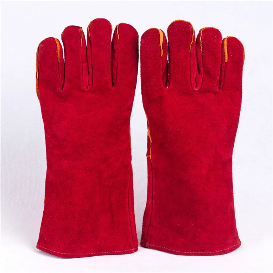 

ANGOOD Super Wear-resisting Cow Leather Safety Gloves for Electric Soldering Welding Workplace Safety Supplies for Welding