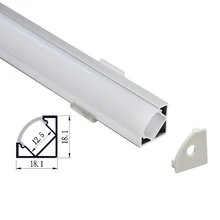 10 шт. v-образной формы светодиодный Профиль СВЕТОДИОДНЫЙ алюминиевый профиль для Эд газа корпус угловой свет cabint свет освещение для гардероба