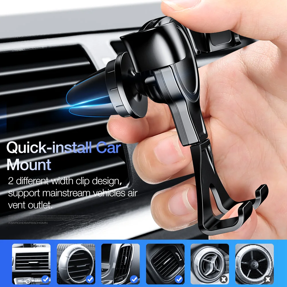 KISSCASE Halter Für Telefon in Auto Schwerkraft Air Vent Halterung Auto Handy Halter Universal Tele