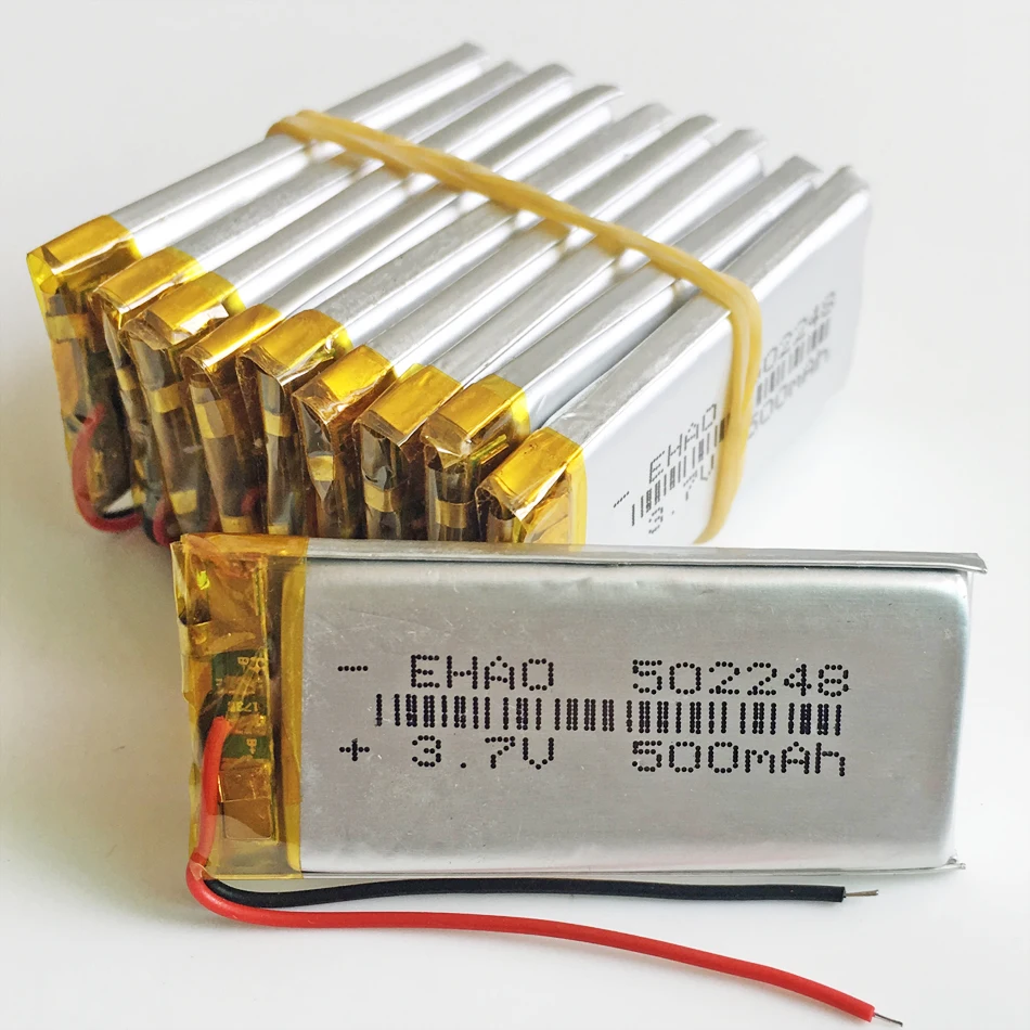 502248 3,7 V 500 mAh литиево-полимерный lipo Перезаряжаемые батарея Li ячейки для Mp3 gps Оборудование для psp видеоигра bluetooth smart watch 5*22*48 мм